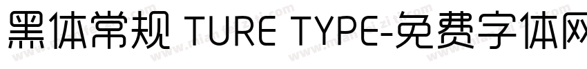 黑体常规 TURE TYPE字体转换
